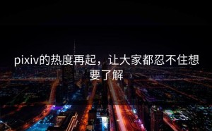 pixiv的热度再起，让大家都忍不住想要了解