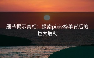 细节揭示真相：探索pixiv榜单背后的巨大后劲