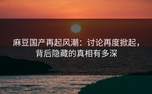 麻豆国产再起风潮：讨论再度掀起，背后隐藏的真相有多深