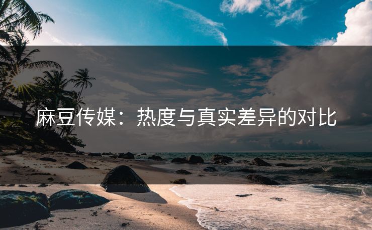 麻豆传媒：热度与真实差异的对比