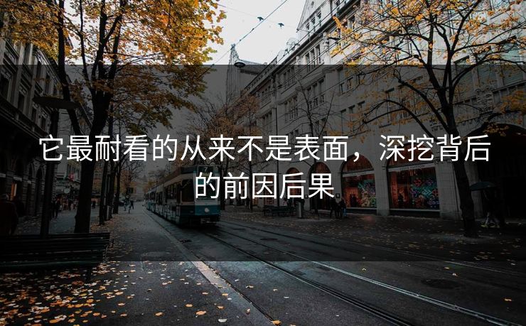 它最耐看的从来不是表面，深挖背后的前因后果